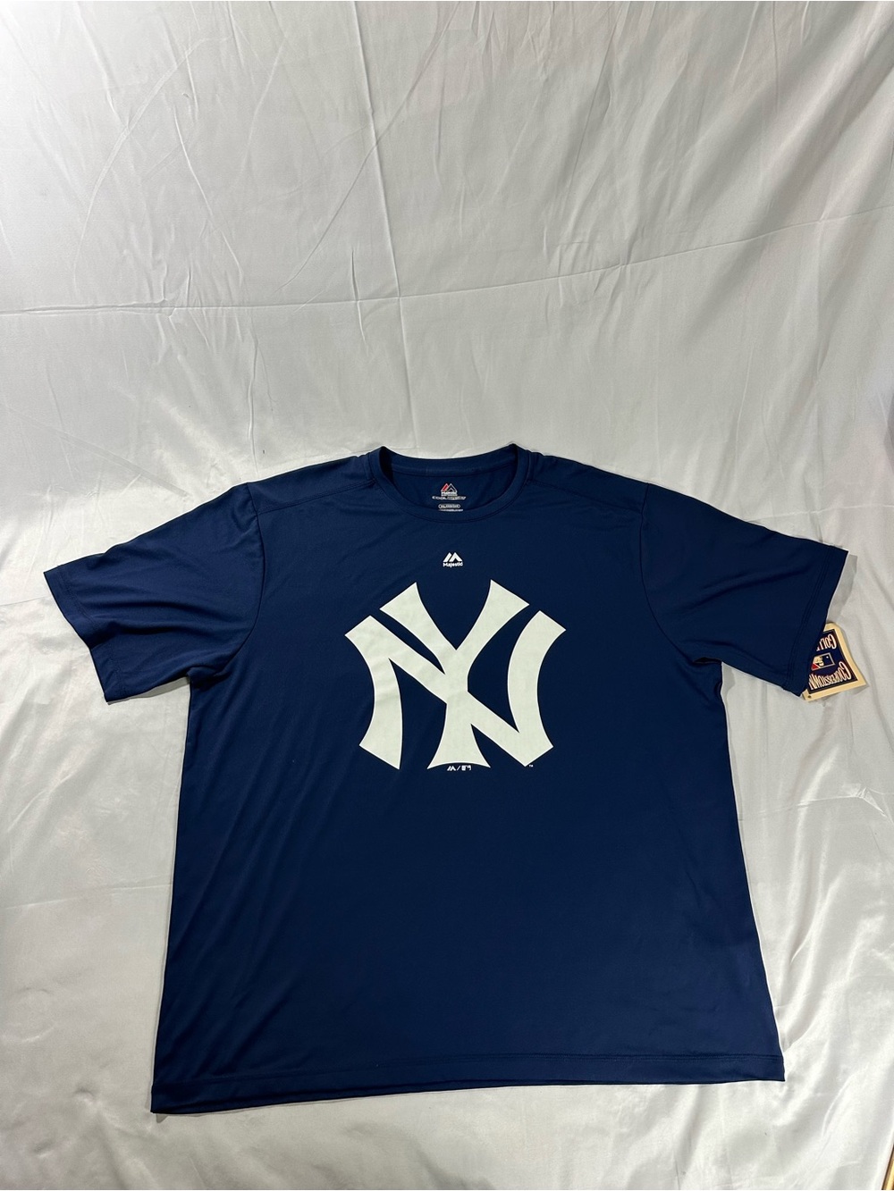 New York Yankees MLB Majestic COOL BASE Short Sleeve NY Logo Men's 2XL XXL